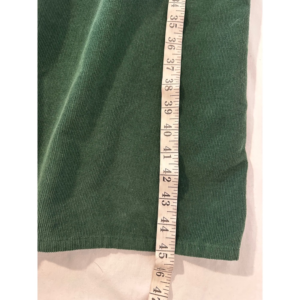 Vermont Country Store Green Corduroy Pintuck Button Front Midi Dress XS - Picture 6 of 7